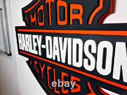 Harley Davidson Motor Vehicle Wall Plaque Wooden Sign Art Bike Garage Motorcycle