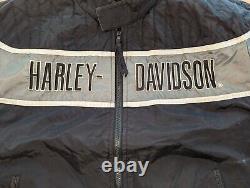 Harley Davidson Motorcycle Racing Men's Nylon Riding Jacket Sz XL Made In USA