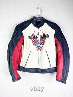 Harley Davidson Women Medium (fits Small) Rapid City Colorblock Leather Jacket