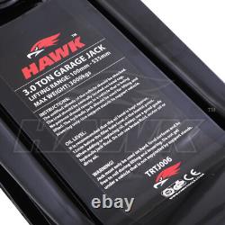 Hawk 3 Tonne Low Profile Trolley Jack Race Drift Rally Car Mechanic Trolley Jack
