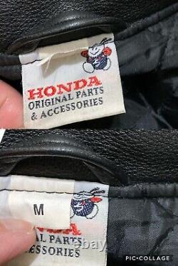 Honda Vintage Jacket Men Medium Great Cond Motorcycle Coat with Leather Sleeve