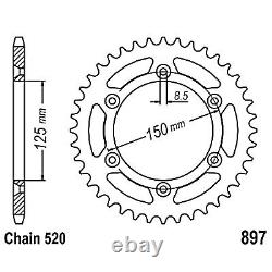 Husqvarna 250 TC 2014 MX DID Chain & Sprocket Kit Steel Rear