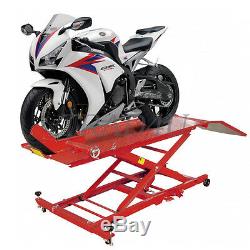 Hydraulic Motorbike Motorcycle Bike Lift Ramp 1000 lbs Service Shop Bench 450kg