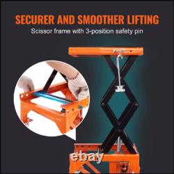 Hydraulic Motorcycle Lift Table 350 LBS Dirt Bike Scissor Jack Stand ATV 4 Wheel
