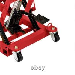 Hydraulic Scissor 300lb Bike Motorcycle Lift Table With 4 Wheel Motorbike ATV
