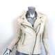 Iro Han Leather Biker Jacket Cream Size 38 Moto Jacket