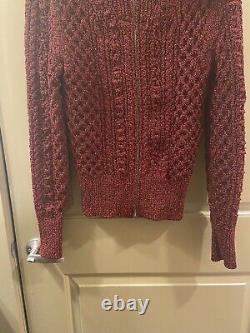 Isabel marant red puff sleeve High Neck sweater jacket sz 42 (item 24.2)