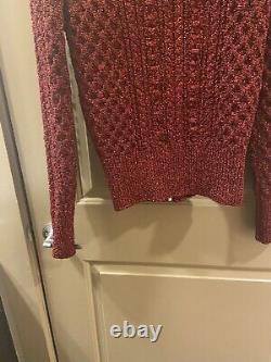 Isabel marant red puff sleeve High Neck sweater jacket sz 42 (item 24.2)