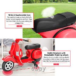 Kids Ride On Motorcycle 6V Battery Powered VESPA Licensed Scooter Electric Bike