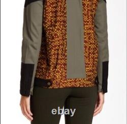 L. A. M. B. Gwen Stefani Geo Jacquard Cotton Twill Moto Utility Jacket Sz Small/2