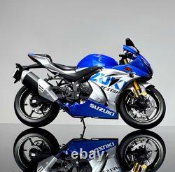 LCD 1/12 Scale Suzuki GSX-R 1000R Silver/Blue Motorcycle Diecast Model Toy