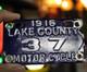 Lake County 1916 Tag Cobalt Motor Cycle License Plate Porcelain Metal Sign Bike