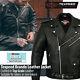 Leather Brando Motorbike Jacket Marlon Biker Motorcycle With Genuine Ce Armour