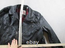 Levis Faux Leather Jacket Mens XL Black Motorcycle Coat Plaid Lining