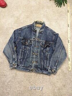 Levis USA MADE Denim Trucker Jacket Batwing Mens Extra Small 1978 Type 3 Vintage