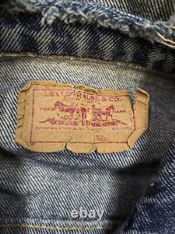 Levis USA MADE Denim Trucker Jacket Batwing Mens Extra Small 1978 Type 3 Vintage