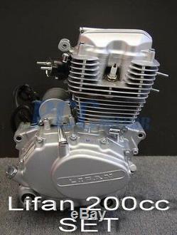 Lifan 200cc 5 Speed Engine Motor CDI Motorcycle Dirt Bike Go Kart M En25-set