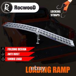 Loading Ramp Folding Aluminium x1 Motorcycle Bike Motorbike MX 340 KG & Strap