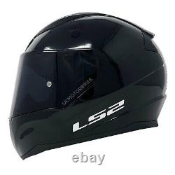 Ls2 Ff353 Rapid Full Face Motorcycle Helmet Gloss Black + Purple Iridium Visor