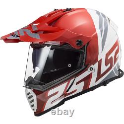 Ls2 Mx436 Pioneer Evo Off Road Motorcycle Dual Visor Adventure Helmet Evolve Red