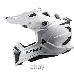 Ls2 Mx700 Subverter Evo Off Road Motocross Motorcycle Quad Helmet Gloss White