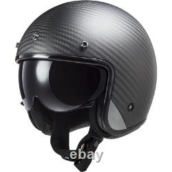 Ls2 Of601 Bob Fibreglass Open Face Low Profile Motorcycle Helmet Sun Visor
