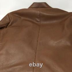 MAISON MARTIN MARGIELA 5 zip Leather Sport Jacket Tan Brown IT 48/UK 38