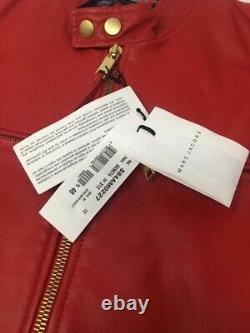 MARC JACOBS Leather Jacket Red IT 46/UK 36. IT 48/UK 38 £3900