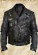 Men's Genuine Cow Leather Motorcycle Biker Jacket Black, Size S To 6xl