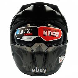 MT Streetfighter Darkness Matt Grey Modular Motorcycle Helmet Removable Mask