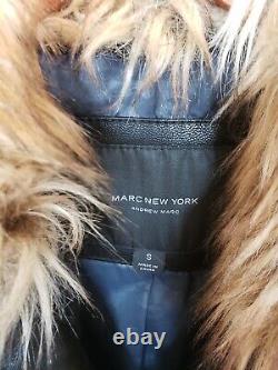 Marc New York Faux Fur Leather Jacket Small
