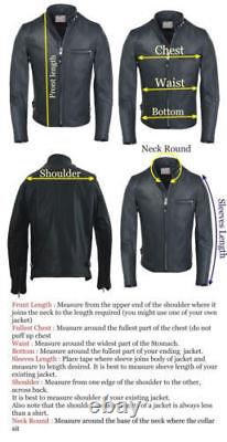 Men's Leather Jacket Genuine Lambskin Black Jacket Grey Striped Coat Jacket