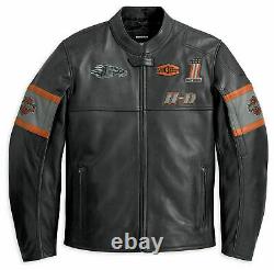 Mens Harley Davidson Screaming Eagle Motorcycle Motorbike Cowhide Leather Jacket