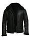 Mens Raf B3 Aviator Real Leather Black Bomber Sheepskin Pilot Flying Jacket