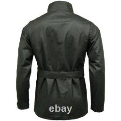 Mens Waxed Cotton Motorcycle Jacket from Game Sizes S XXL Black Brown UK Made