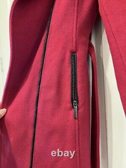 Michael Kors Wool Blend Asymmetrical Belted Coat Faux Leather Trim. Retail $350