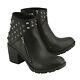 Milwaukee Leather Women's Spiked Side Zipper Entry Boot With Platform Heel9402
