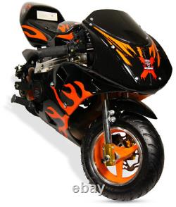 Mini Motorcycle Sports Moto Racer ORANGE Petrol Dirt Bike 49cc Off Road