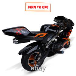 Mini Motorcycle Sports Moto Racer ORANGE Petrol Dirt Bike 49cc Off Road