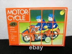 Motor Cycle Tinplate with Box Vintage Antique Unused Motorcycle Bike from Japan