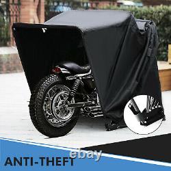 Motorbike Bike Storage Cover Tent Shed Strong Frame Garage Motorcycle Moped XXL