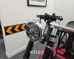 Motorbike LED Headlight Slim Shallow Depth Cafe Racer Streetfighter Brat Bike