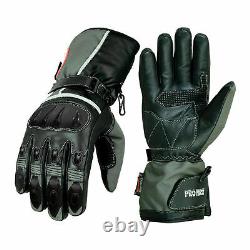 Motorbike Racing Waterproof Suit Motorcycle Riding Leather Boots Gloves Armoured