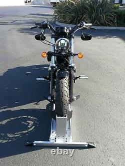 Motorcycle Adjustable Wheel Chock Floor Bike Stand Truck Bed Floor Tie Down Hook