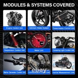 Motorcycle Diagnostic Tool All System OBD2 Scanner ECU Coding Service Lamp Reset