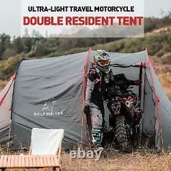Motorcycle Expedition Tunnel Tent parking for 1 bike + vestibule + storage area