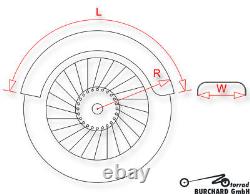 Motorcycle Fender Fender Steel 220mm Motorcycle Flat Style Universal