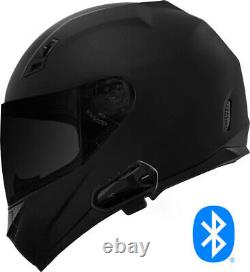 Motorcycle Helmet with Bluetooth Headset installed + Free Tinted Shield