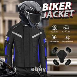 Motorcycle Men Racing Armoured Waterproof Textile Trousers Jacket Motorbike Suit