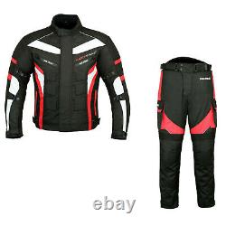 Motorcycle Mens Suit Motorbike Racing Jacket Trouser Waterproof Bike Riding Suit